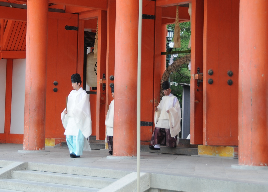 priests walking through the chinowa