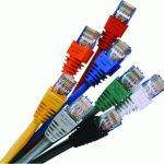a bundle of ethernet cables