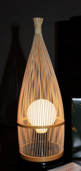 Bedside lamp made from bamboo