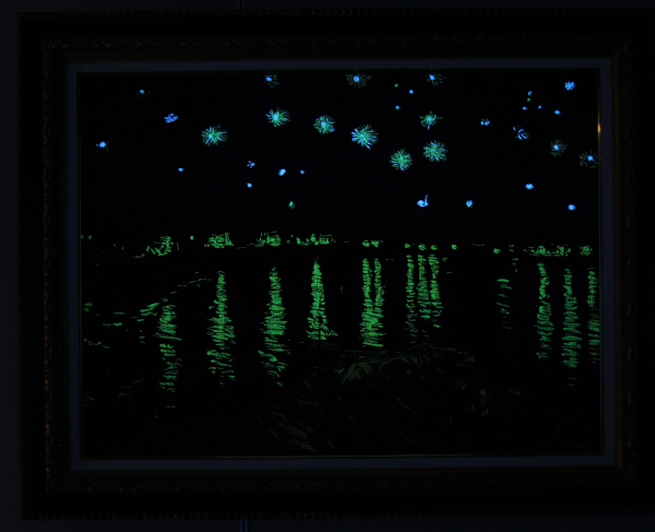 Van Gogh Starry Night in nishijin ori