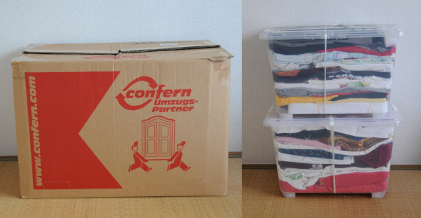 storage boxes before and after