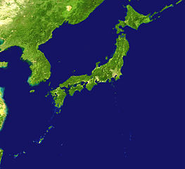 satellite photo of Japan