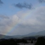rainbow over Kyoto, taken from my window