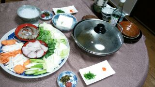 Ingredients for Nabe