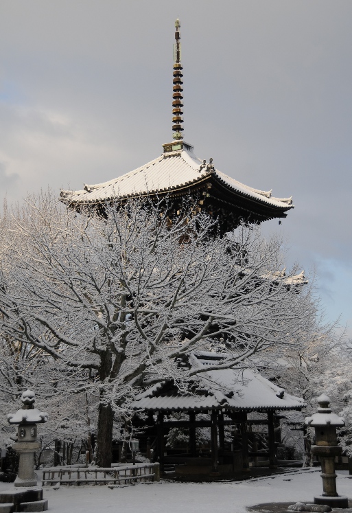 Pagoda in the snow