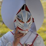 shinto bride with fox mask
