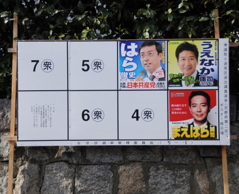 Local posters of people running in the election.