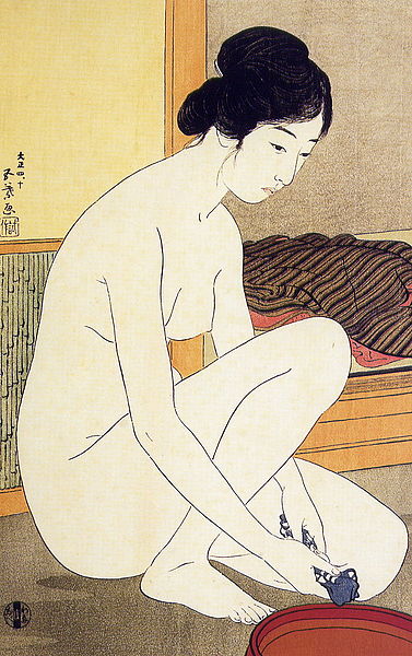 Bathing by Hashiguchi Goyo
